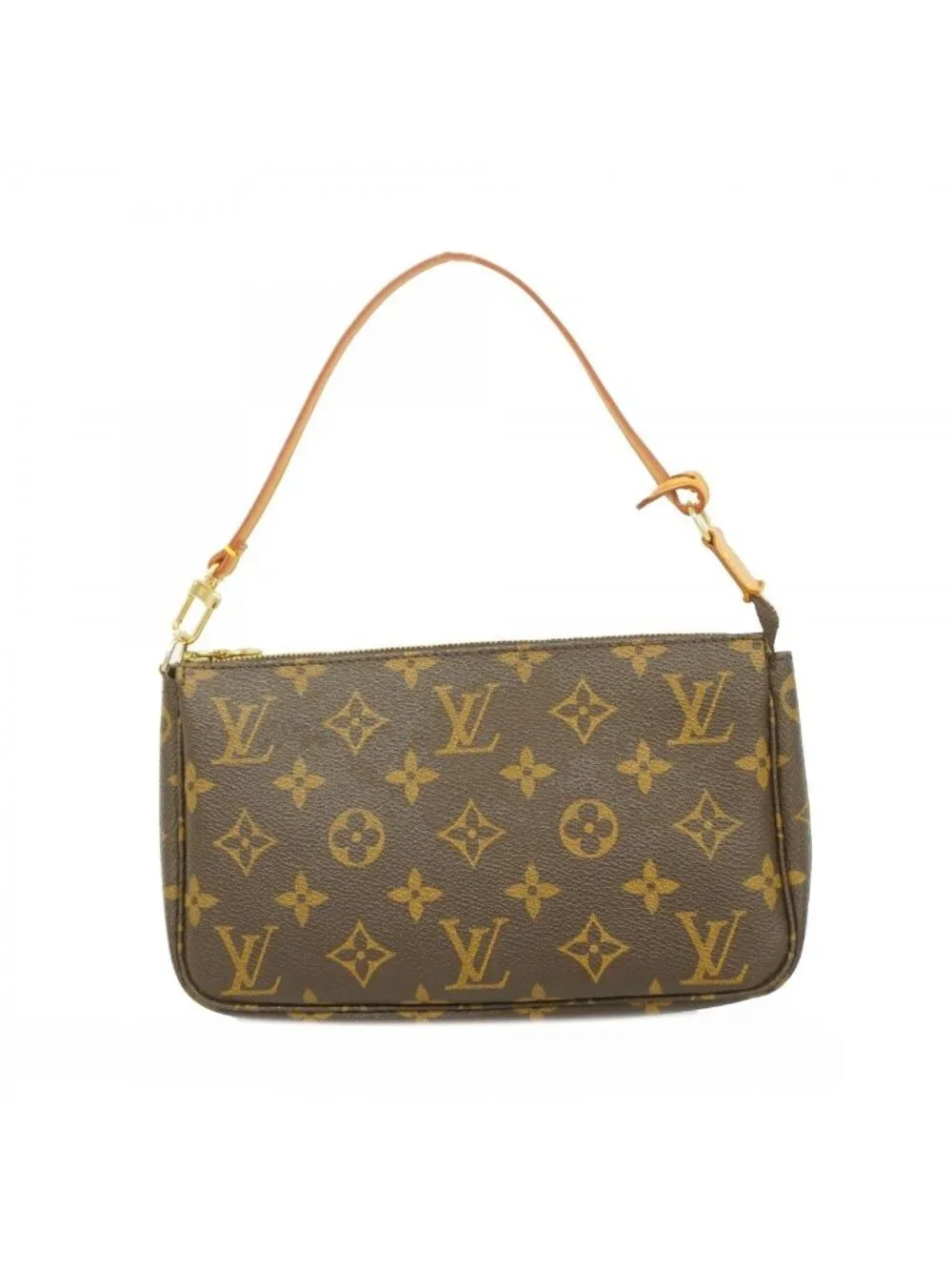 ★SOLD★ Louis Vuitton Pouch Monogram Pochette Brown - Picture 1 of 9